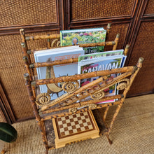 Load image into Gallery viewer, ANTIQUE TORTOISESHELL CANE 'CANTERBURY', MAGAZINE RACK, BOOK STAND, ETC.