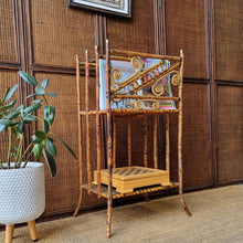 Load image into Gallery viewer, ANTIQUE TORTOISESHELL CANE 'CANTERBURY', MAGAZINE RACK, BOOK STAND, ETC.