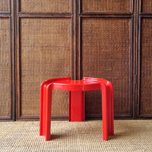 Load image into Gallery viewer, VINTAGE RED KARTELL SIDE TABLE