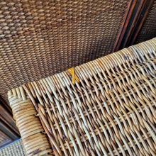 Load image into Gallery viewer, LARGE WICKER STORAGE TRUNK BLANKET BOX CHEST