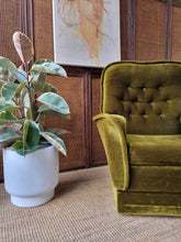 Load image into Gallery viewer, VINTAGE VELOUR ARMCHAIR