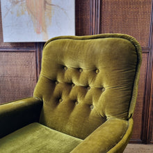 Load image into Gallery viewer, VINTAGE VELOUR ARMCHAIR