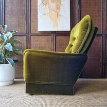 Load image into Gallery viewer, VINTAGE VELOUR ARMCHAIR