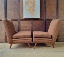 Load image into Gallery viewer, 2 MID CENTURY 'SLIPPER' CHAIRS. PRICE IS EACH.