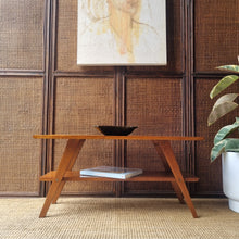 Load image into Gallery viewer, MID CENTURY SOLID HARDWOOD COFFEE TABLE