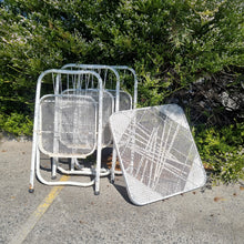 Load image into Gallery viewer, VINTAGE MID CENTURY 4 PIECE FOLDING OUTDOOR PATIO SETTING