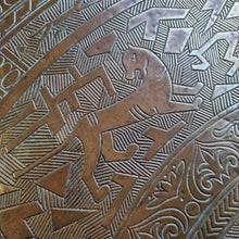 Load image into Gallery viewer, EASTERN FOLDING SIDE TABLE WITH REMOVABLE BRASS TRAY TOP