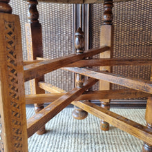 Load image into Gallery viewer, EASTERN FOLDING SIDE TABLE WITH REMOVABLE BRASS TRAY TOP