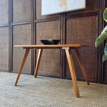 Load image into Gallery viewer, MID CENTURY SOLID HARDWOOD COFFEE TABLE