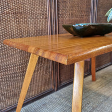 Load image into Gallery viewer, MID CENTURY SOLID HARDWOOD COFFEE TABLE