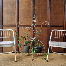 Load image into Gallery viewer, VINTAGE UNIQUE WROUGHT IRON PLANT STAND