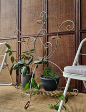 Load image into Gallery viewer, VINTAGE UNIQUE WROUGHT IRON PLANT STAND