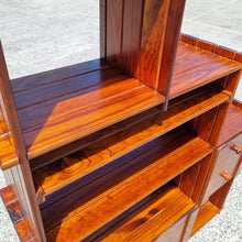 Load image into Gallery viewer, VINTAGE SLATTED PINE STEP WALL UNIT
