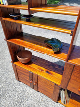 Load image into Gallery viewer, VINTAGE SLATTED PINE STEP WALL UNIT