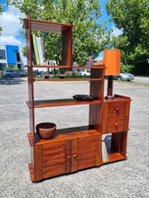 Load image into Gallery viewer, VINTAGE SLATTED PINE STEP WALL UNIT