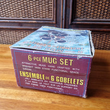 Load image into Gallery viewer, VINTAGE SET OF 6 MADE IN JAPAN STACKING MUGS & MUG STAND.