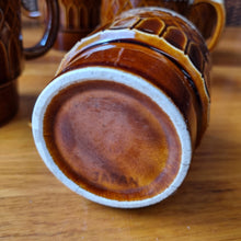 Load image into Gallery viewer, VINTAGE SET OF 6 MADE IN JAPAN STACKING MUGS & MUG STAND.