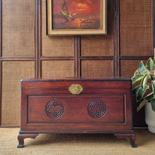 Load image into Gallery viewer, VINTAGE CHINESE ROSEWOOD & CAMPHOR WOOD STORAGE CHEST