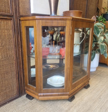 Load image into Gallery viewer, VINTAGE ART DECO CURIO DISPLAY CABINET