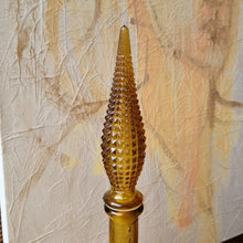 Load image into Gallery viewer, VINTAGE AMBER GENIE BOTTLE GLASS DECANTER
