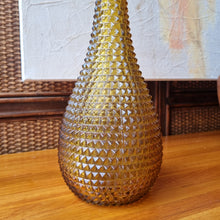 Load image into Gallery viewer, VINTAGE AMBER GENIE BOTTLE GLASS DECANTER