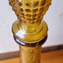 Load image into Gallery viewer, VINTAGE AMBER GENIE BOTTLE GLASS DECANTER