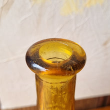 Load image into Gallery viewer, VINTAGE AMBER GENIE BOTTLE GLASS DECANTER