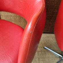 Load image into Gallery viewer, SET OF 2 RED KENDALL SWIVEL DINING CHAIRS