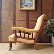 Load image into Gallery viewer, VICTORIAN LIBRARY ARMCHAIR