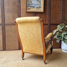 Load image into Gallery viewer, VICTORIAN LIBRARY ARMCHAIR
