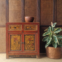 Load image into Gallery viewer, VINTAGE TIBETAN CABINET WITH ARTWORK