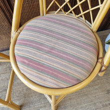 Load image into Gallery viewer, PAIR OF VINTAGE CANE SWIVEL KITCHEN STOOLS