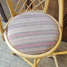 Load image into Gallery viewer, PAIR OF VINTAGE CANE SWIVEL KITCHEN STOOLS