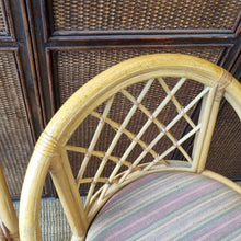 Load image into Gallery viewer, PAIR OF VINTAGE CANE SWIVEL KITCHEN STOOLS