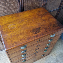 Load image into Gallery viewer, VINTAGE SOLID WOOD PLAN DRAWERS & FILE CABINET