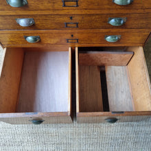 Load image into Gallery viewer, VINTAGE SOLID WOOD PLAN DRAWERS & FILE CABINET