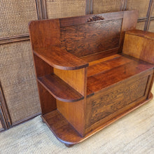 Load image into Gallery viewer, VINTAGE SOLID HARDWOOD 'SETTLE BENCH' HALL SEAT