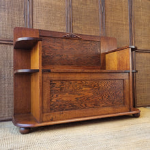 Load image into Gallery viewer, VINTAGE SOLID HARDWOOD 'SETTLE BENCH' HALL SEAT