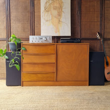 Load image into Gallery viewer, VINTAGE SIDEBOARD BUFFET DRESSER MEDIA CABINET