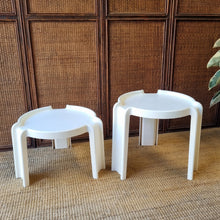Load image into Gallery viewer, 2 VINTAGE WHITE KARTELL SIDE TABLES