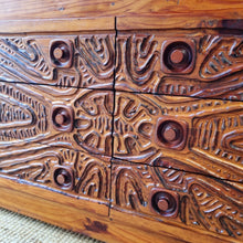 Load image into Gallery viewer, VINTAGE AFRICAN CARVED DRESSER DRAWERS