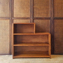 Load image into Gallery viewer, SMALL VINTAGE HARDWOOD STEP BOOKCASE