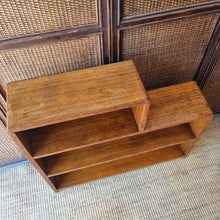 Load image into Gallery viewer, SMALL VINTAGE HARDWOOD STEP BOOKCASE