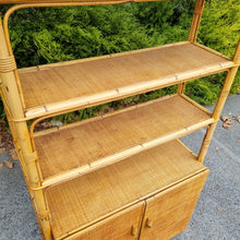 Load image into Gallery viewer, VINTAGE CANE & RATTAN WALL UNIT DISPLAY CABINET