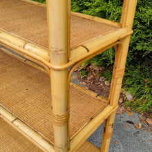 Load image into Gallery viewer, VINTAGE CANE & RATTAN WALL UNIT DISPLAY CABINET