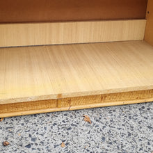 Load image into Gallery viewer, VINTAGE CANE & RATTAN WALL UNIT DISPLAY CABINET