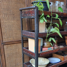 Load image into Gallery viewer, VINTAGE INDUSTRIAL SHOE TROLLEY DISPLAY SHELF RACK