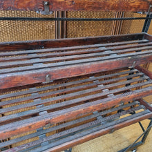 Load image into Gallery viewer, VINTAGE INDUSTRIAL SHOE TROLLEY DISPLAY SHELF RACK