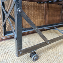 Load image into Gallery viewer, VINTAGE INDUSTRIAL SHOE TROLLEY DISPLAY SHELF RACK