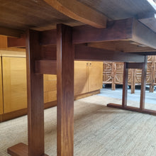 Load image into Gallery viewer, VINTAGE BLACKWOOD EXTENDABLE DINING TABLE